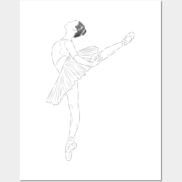 Arabesque - Ballerina Wall Art by LiLian-Kaff